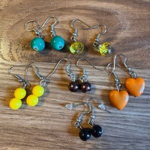 Vibrant Multicolor Beaded Earrings Set
